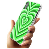 Green Heart Illusion Impact Phone Case for iPhone X XS Max XR