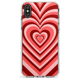 Red Heart Illusion Impact Phone Case for iPhone X XS Max XR