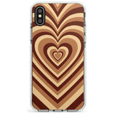 Latte Heart Illusion Impact Phone Case for iPhone X XS Max XR