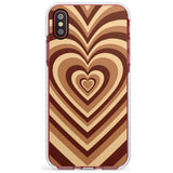 Latte Heart Illusion Impact Phone Case for iPhone X XS Max XR