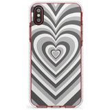 Monochrome Heart Illusion Impact Phone Case for iPhone X XS Max XR