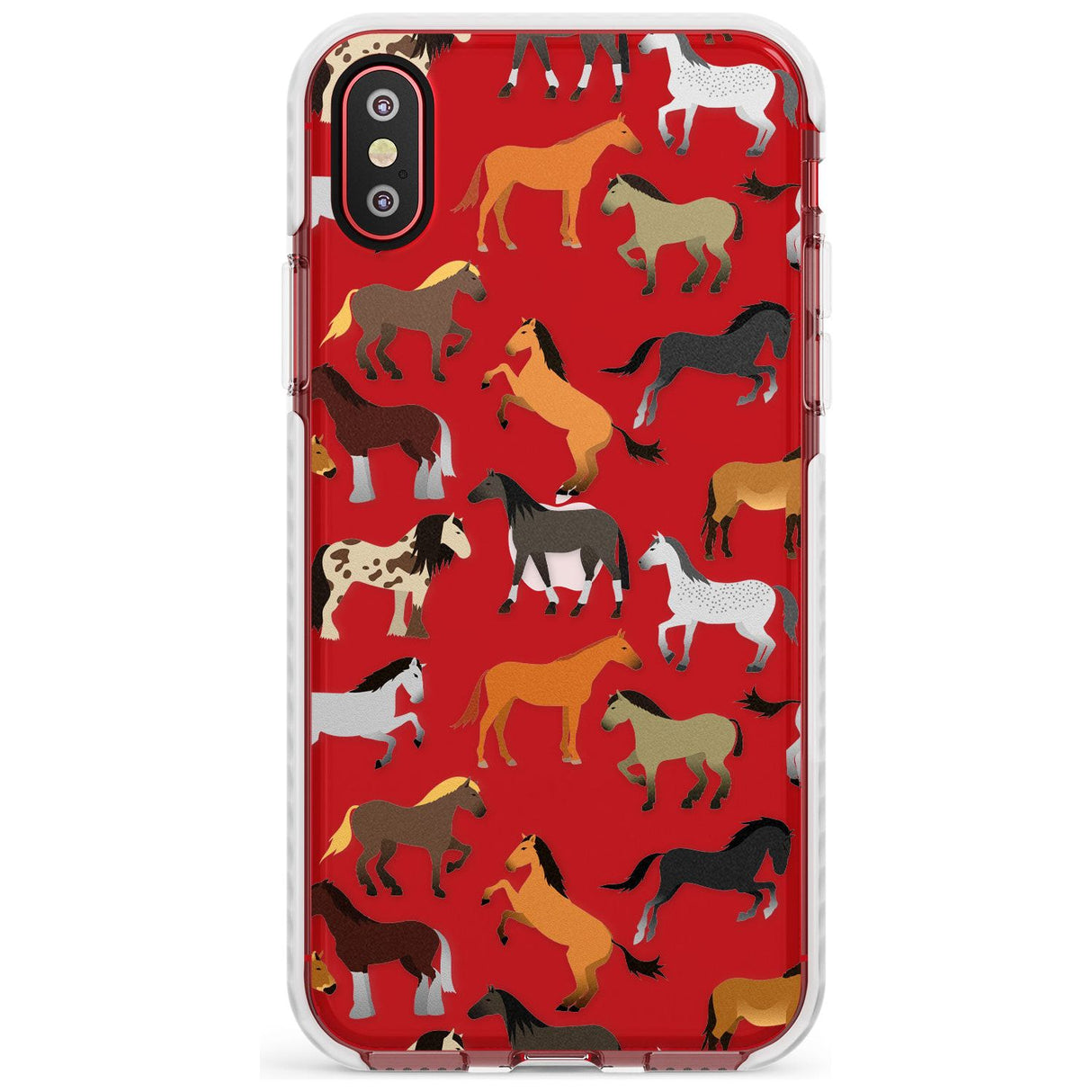 Horse Pattern Impact Phone Case for iPhone X XS Max XR