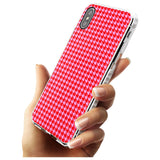 Neon Pink & Red Houndstooth Pattern Impact Phone Case for iPhone X XS Max XR