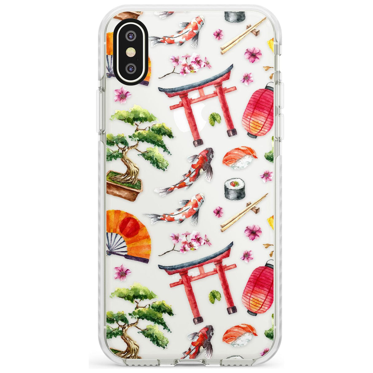 Mixed Japanese Watercolour Pattern iPhone Case  Impact Case Phone Case - Case Warehouse