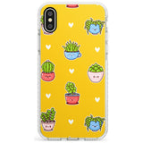 Plant Faces Kawaii Pattern Impact Phone Case for iPhone X XS Max XR