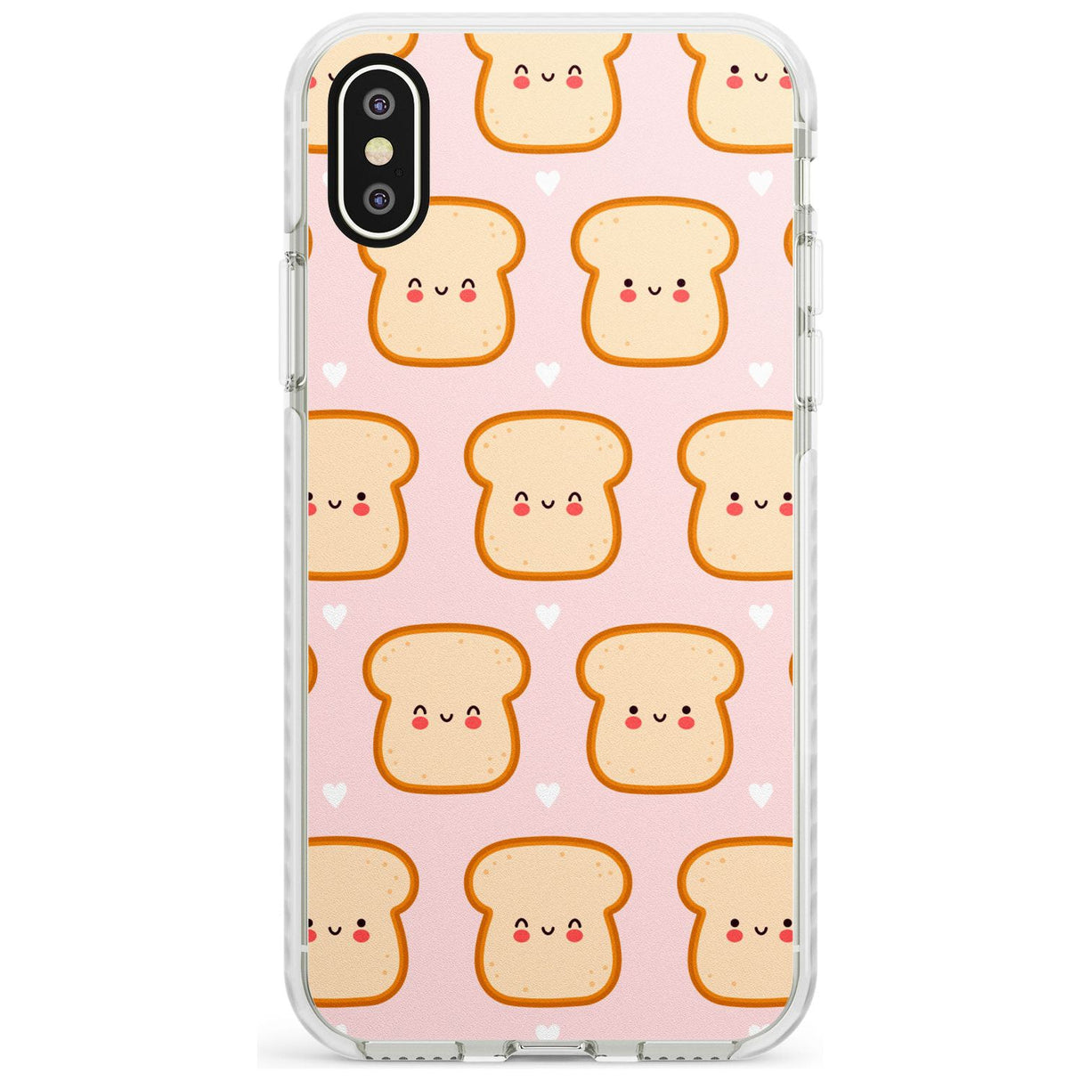 Bread Faces Kawaii Pattern Impact Phone Case for iPhone X XS Max XR