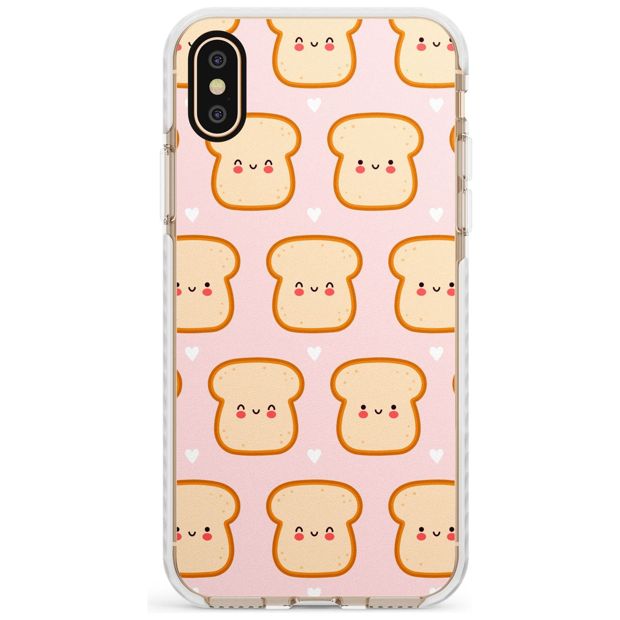 Bread Faces Kawaii Pattern Impact Phone Case for iPhone X XS Max XR