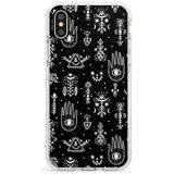 Tribal Palms - White on Black Impact Phone Case for iPhone X XS Max XR