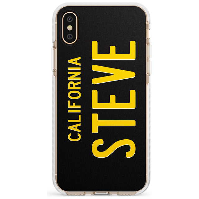 Vintage California License Plate Slim TPU Phone Case Warehouse X XS Max XR