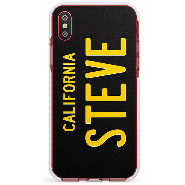 Vintage California License Plate Slim TPU Phone Case Warehouse X XS Max XR