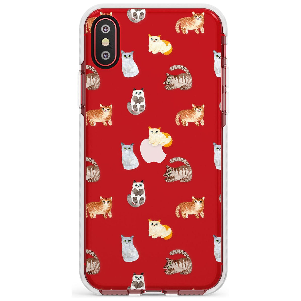 Cute Cat Pattern - Clear Slim TPU Phone Case Warehouse X XS Max XR