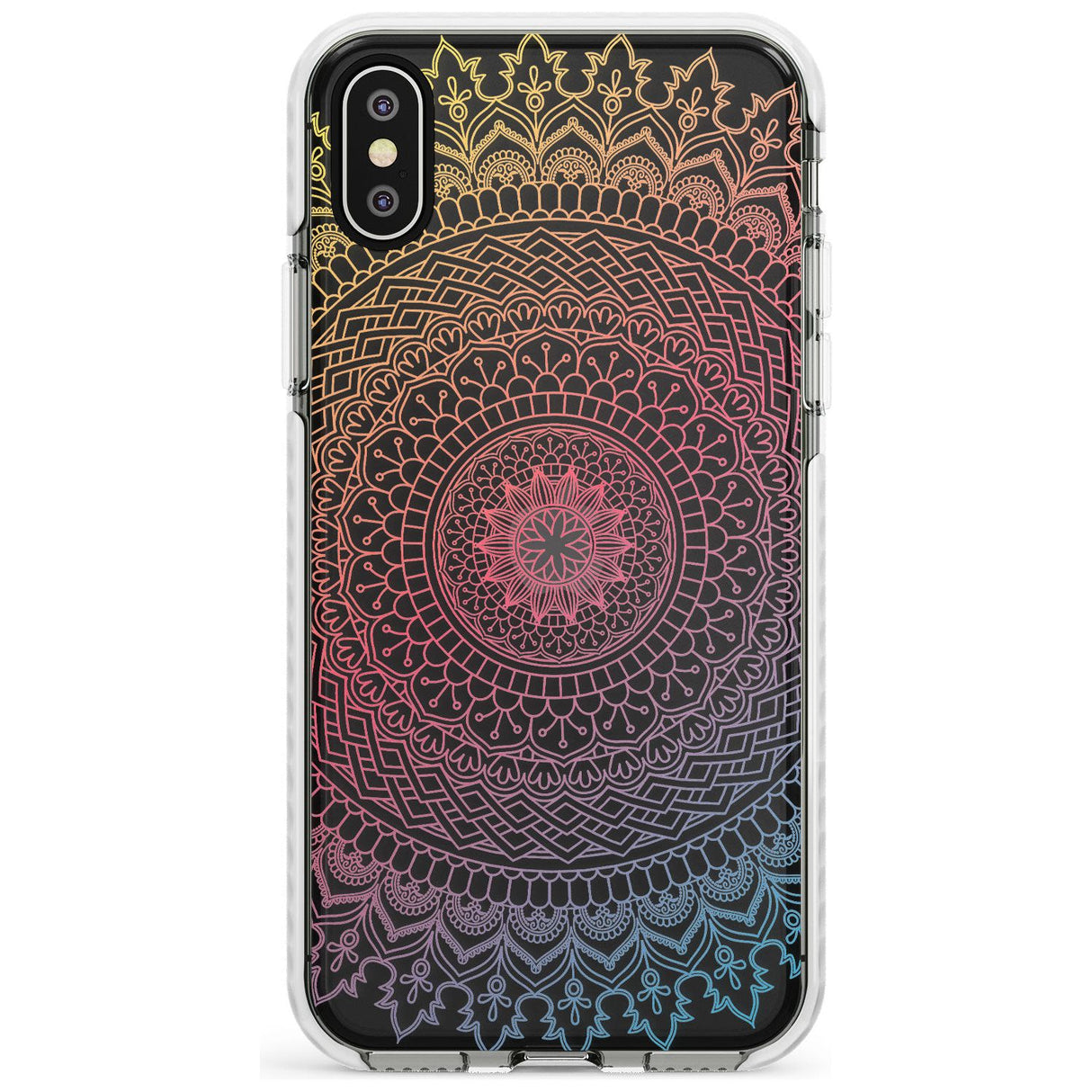 Large Rainbow Mandala Transparent Design Slim TPU Phone Case Warehouse X XS Max XR