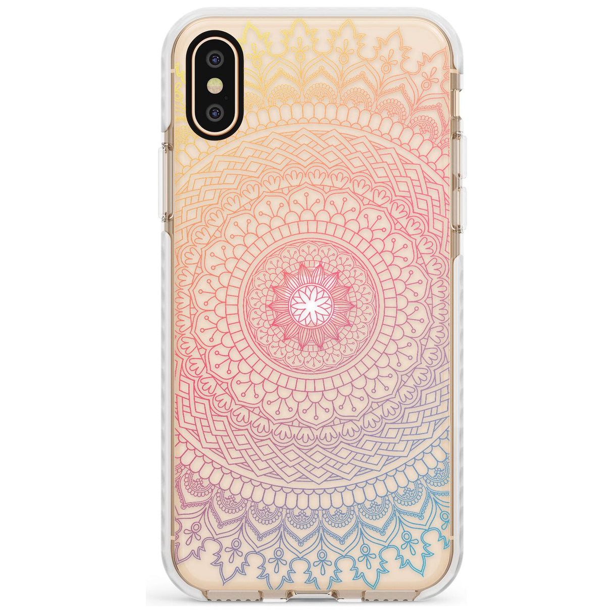 Large Rainbow Mandala Transparent Design Slim TPU Phone Case Warehouse X XS Max XR