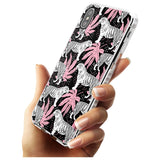 White Tigers on Black Pattern Impact Phone Case for iPhone X XS Max XR