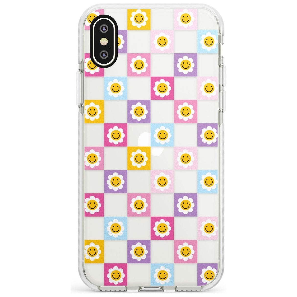 Daisy Squares Pattern Impact Phone Case for iPhone X XS Max XR