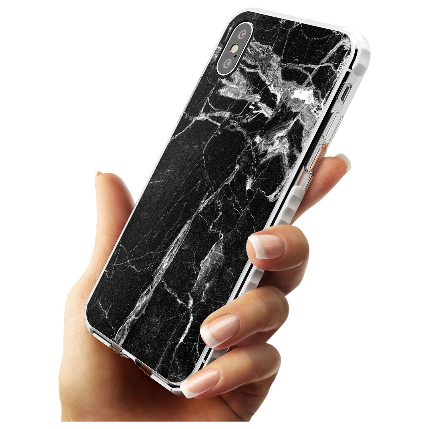 Black Onyx Marble Texture Slim TPU Phone Case Warehouse X XS Max XR