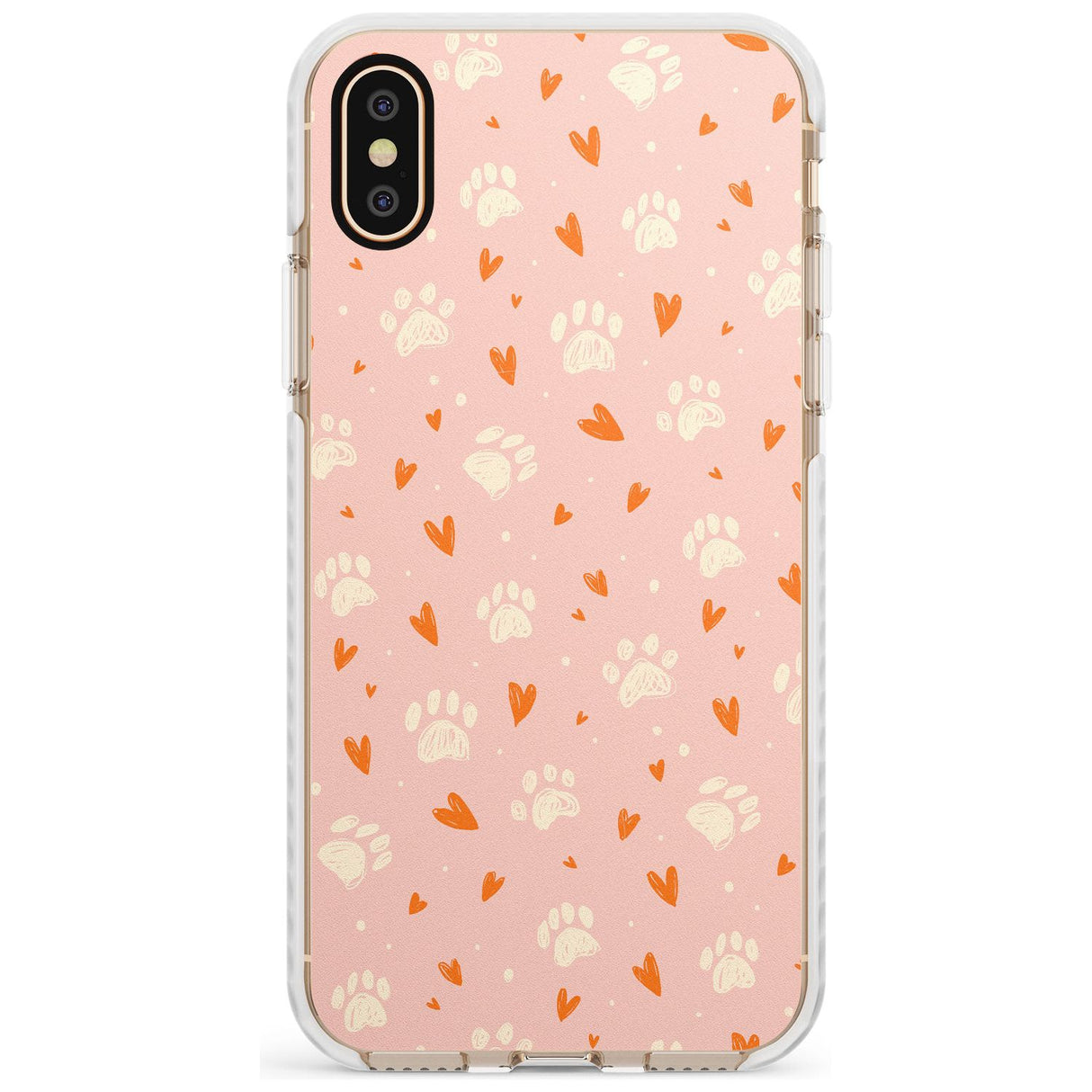 Paws & Hearts Pattern Slim TPU Phone Case Warehouse X XS Max XR