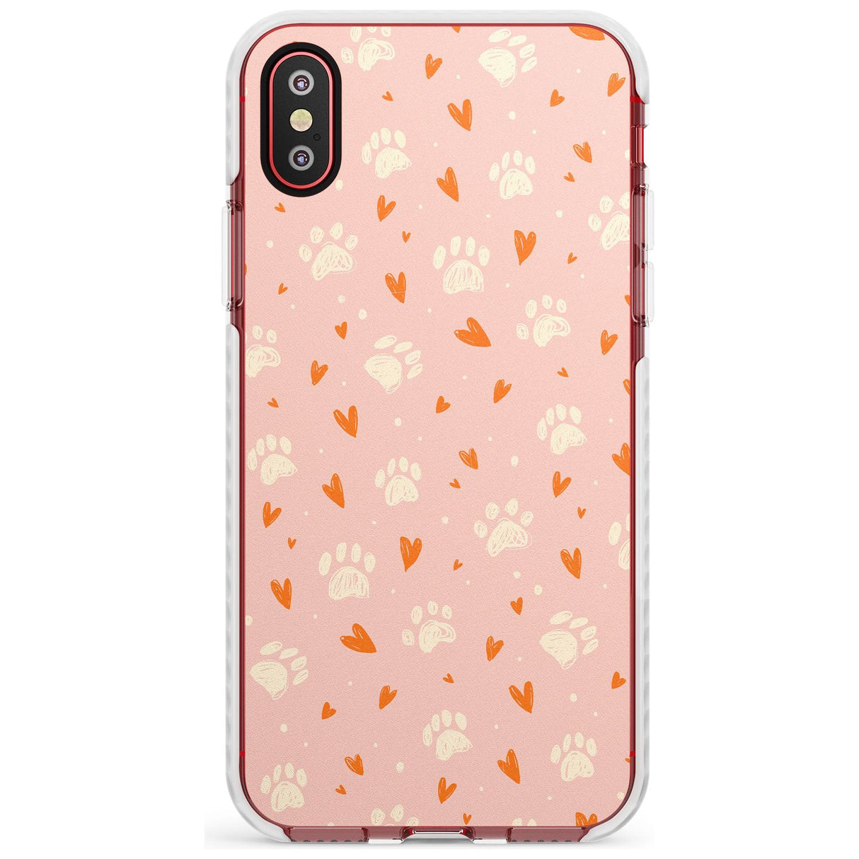 Paws & Hearts Pattern Slim TPU Phone Case Warehouse X XS Max XR