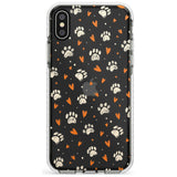 Paws & Hearts Pattern (Clear) Slim TPU Phone Case Warehouse X XS Max XR