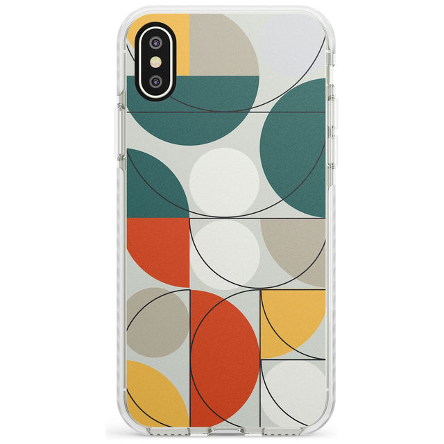Abstract Half Circles Impact Phone Case for iPhone X XS Max XR