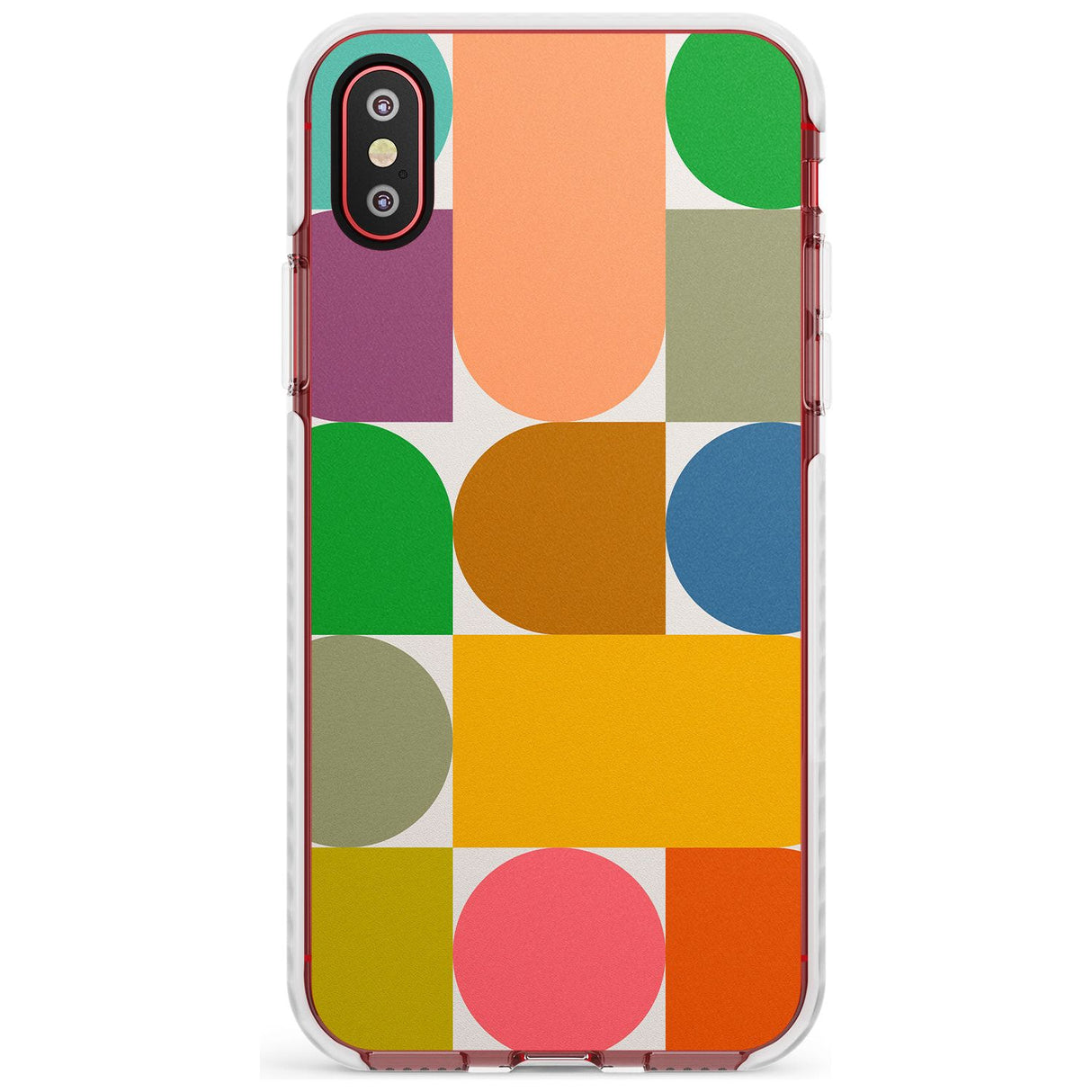 Abstract Retro Shapes: Rainbow Mix Slim TPU Phone Case Warehouse X XS Max XR