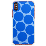 Abstract Retro Shapes: Blue Dots Slim TPU Phone Case Warehouse X XS Max XR