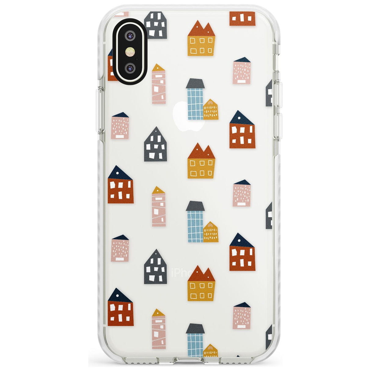 Cute Scandinavian Buildings Impact Phone Case for iPhone X XS Max XR