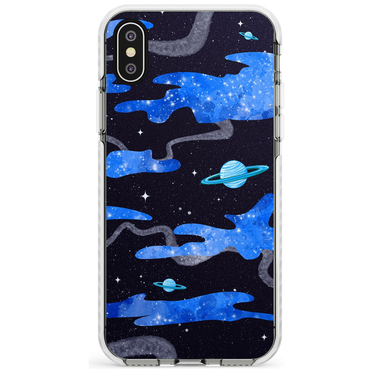 Blue Galaxy Impact Phone Case for iPhone X XS Max XR