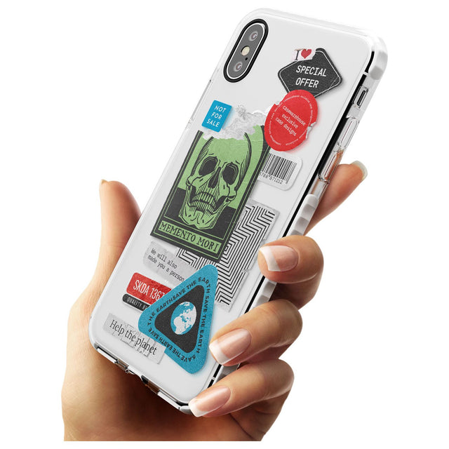 Skull Sticker Mix Slim TPU Phone Case Warehouse X XS Max XR