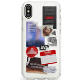 Red & Black Sticker Mix Slim TPU Phone Case Warehouse X XS Max XR