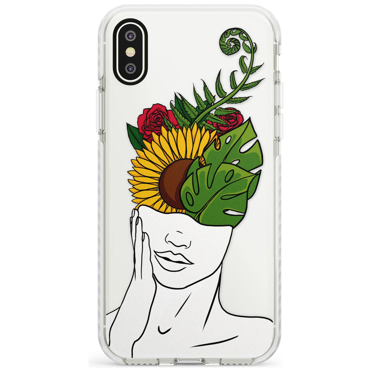 LET THE MIND FLOURISH Slim TPU Phone Blanc Space X XS Max XR