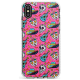 Pink Day of The Dead Pattern Impact Phone Case for iPhone X XS Max XR