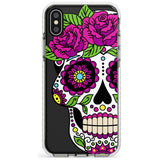 Purple Floral Sugar Skull Impact Phone Case for iPhone X XS Max XR