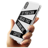 Black Stripes Bring Me Coffee Impact Phone Case for iPhone X XS Max XR