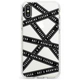 Caution Tape (Clear) Not a Morning Person Impact Phone Case for iPhone X XS Max XR