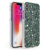 Green & Cream Terrazzo Pattern Phone Case iPhone X / iPhone XS / Impact Case,iPhone XR / Impact Case,iPhone XS MAX / Impact Case Blanc Space