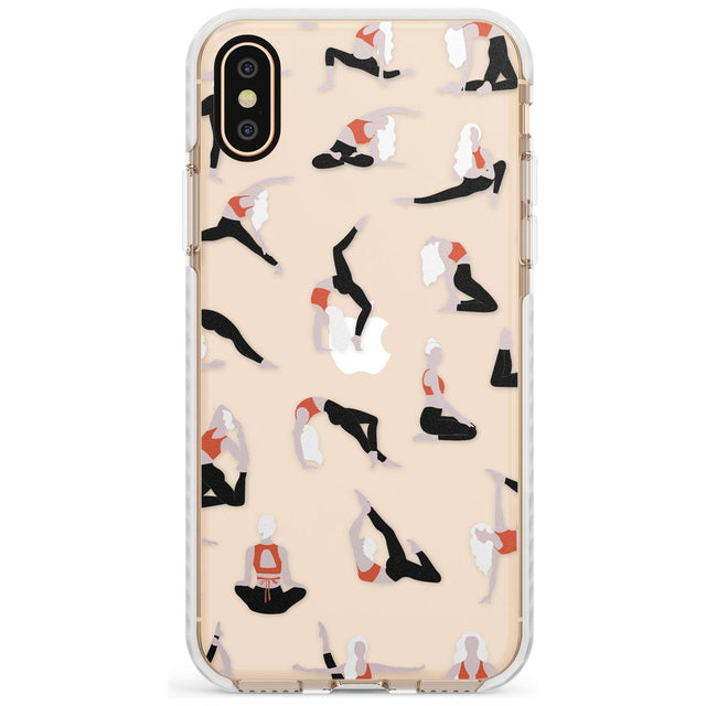 Yoga Poses Clear Slim TPU Phone Case Warehouse X XS Max XR