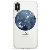 Scorpio Zodiac Transparent Design - Blue Impact Phone Case for iPhone X XS Max XR