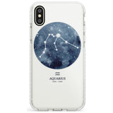 Aquarius Zodiac Transparent Design - Blue Impact Phone Case for iPhone X XS Max XR