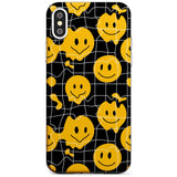 Acid Face Grid Pattern Phone Case iPhone XS MAX / Clear Case,iPhone XR / Clear Case,iPhone X / iPhone XS / Clear Case Blanc Space