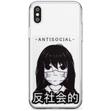 Anti-Social Phone Case iPhone XS MAX / Clear Case,iPhone XR / Clear Case,iPhone X / iPhone XS / Clear Case Blanc Space