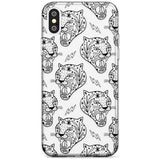 Black Tiger Roar Pattern Slim TPU Phone Blanc Space X XS Max XR