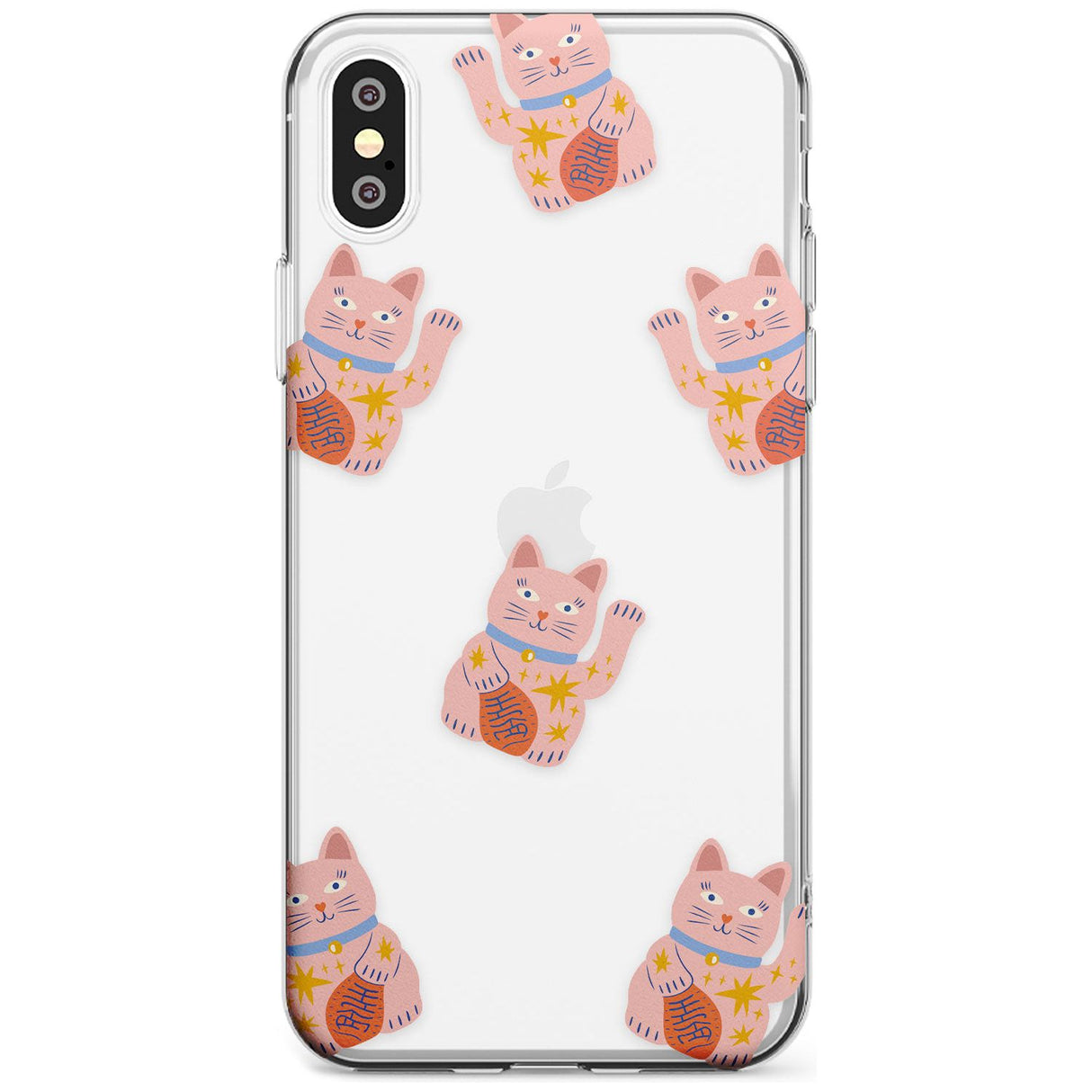 Waving Cat Pattern Slim TPU Phone Blanc Space X XS Max XR