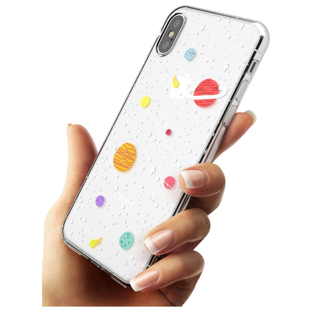 Cute Cartoon Planets (Clear) Slim TPU Phone Case Warehouse X XS Max XR