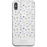 Grey & White Daisies Floral Design iPhone Case  Slim Case Custom Phone Case - Case Warehouse