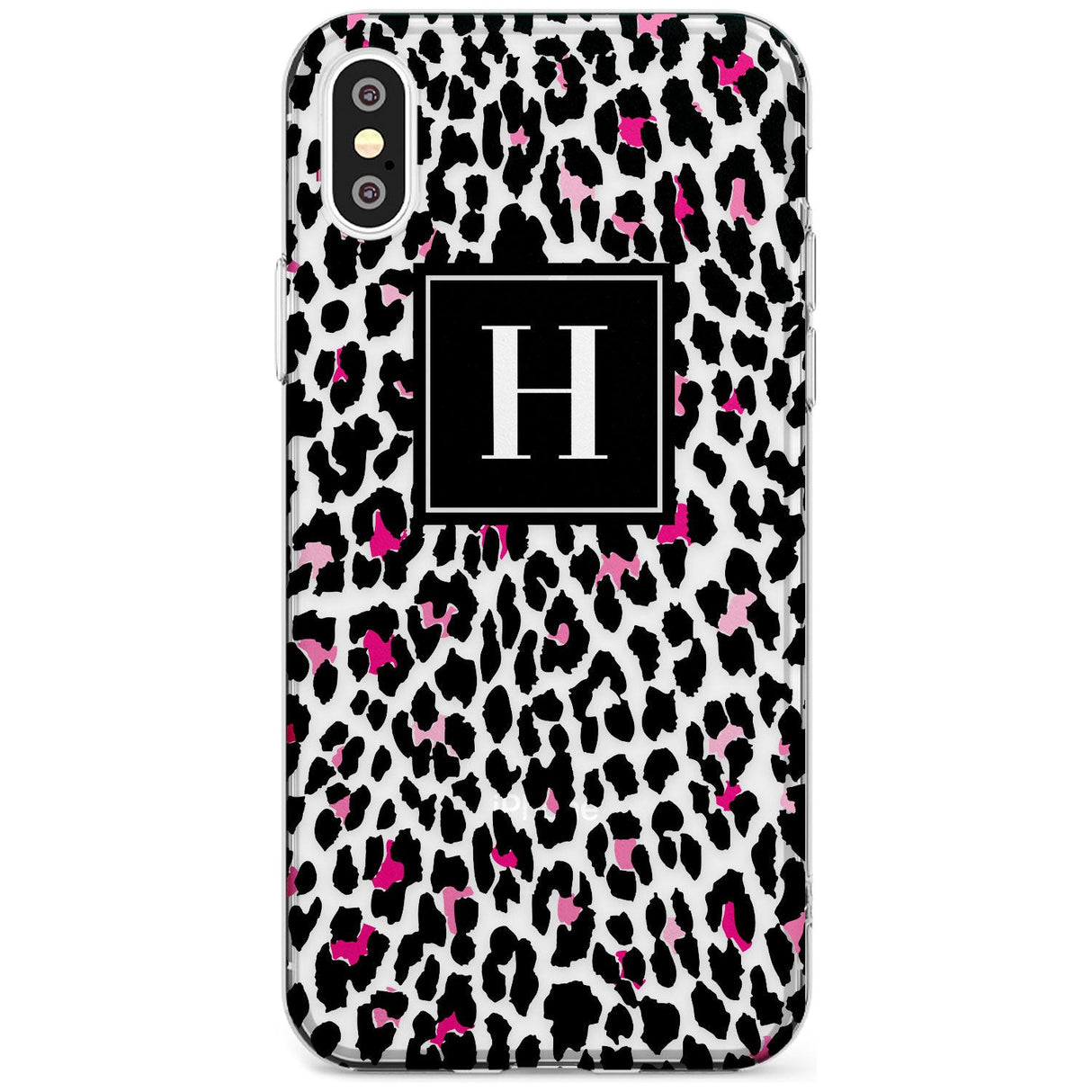 Customised Pink Monogram Leopard Spots Slim TPU Phone Case Warehouse X XS Max XR