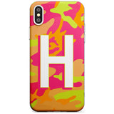 Bright Neon Camo Solid Monogram iPhone Case  Slim Case Custom Phone Case - Case Warehouse