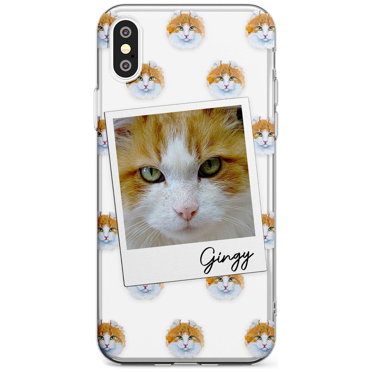 Personalised American Curl Photo Slim TPU Phone Blanc Space X XS Max XR