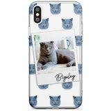 Personalised English Blue Cat Photo Custom Phone Case iPhone XS MAX / Clear Case,iPhone XR / Clear Case,iPhone X / iPhone XS / Clear Case Blanc Space