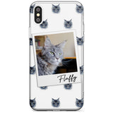 Personalised Maine Coon Photo Custom Phone Case iPhone XS MAX / Clear Case,iPhone XR / Clear Case,iPhone X / iPhone XS / Clear Case Blanc Space